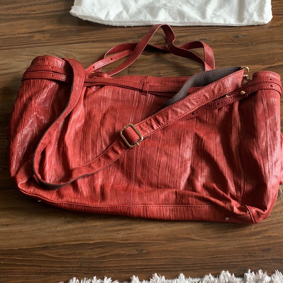 Used Monserrat De Lucca Red Leather Handbag - Picture 2 of 15